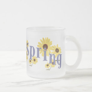 Frühlings-Blumen-Tasse Mattglastasse