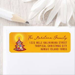 Frühlings-Blumen-Weihnachtsbaum-Adressen-Etiketten