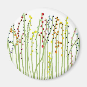 "FRÜHLINGS-BLUMEN" weiße Sammlung Magnet