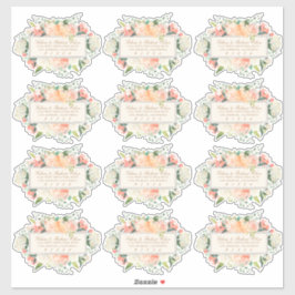 Frühlings-Blumenpaare-Rücksendeadressen-Aufkleber Aufkleber