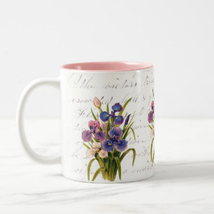Frühlings-Blumenstrauß von Iris - Feier der Blum Zweifarbige Tasse