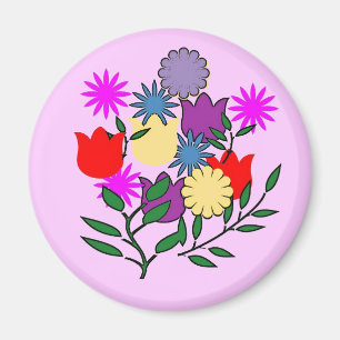Frühlings-Blumenstraußmagnet Magnet