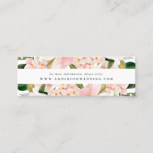Frühlings-Blush-Blumen-Hochzeits-Webseiten-Karten Mini Visitenkarte