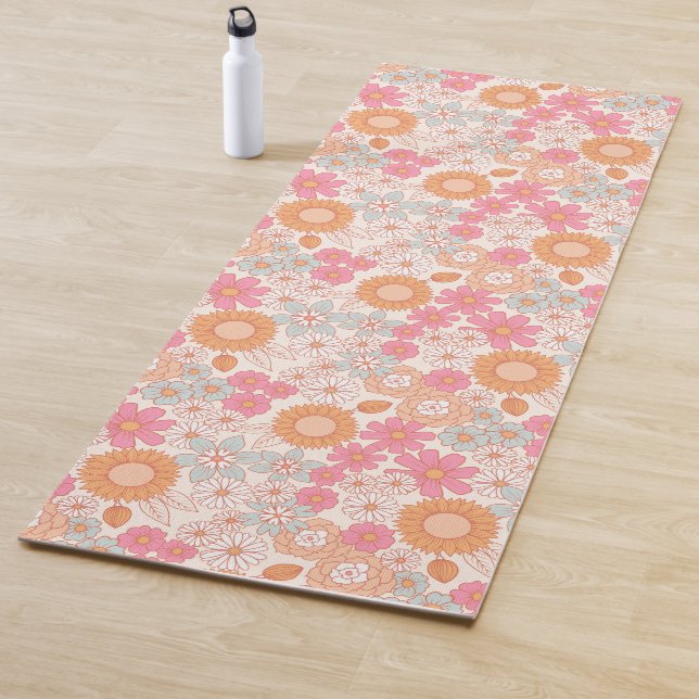 Frühlings-Boho-Blumen 1 Yogamatte (Beispiel)