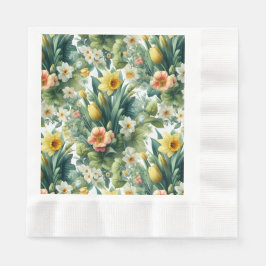 Frühlings-Botanik-Blumen-Oster-Servietten Serviette