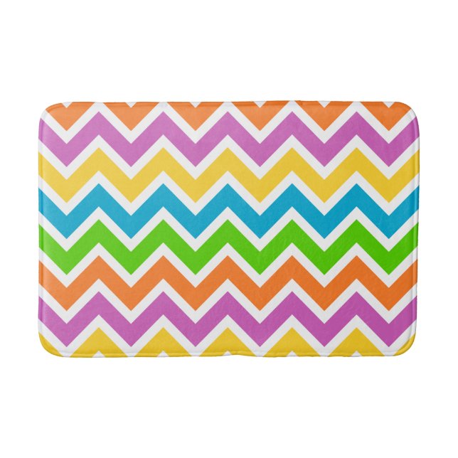 Frühlings-Chevron-Badematte Badematte (Vorderseite)