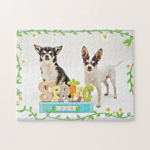 Frühlings-Chihuahua Puzzle