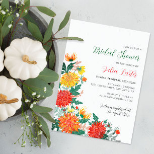 Frühlings-Dahlia-Blumenkranz für Brautparty im Pas Einladung