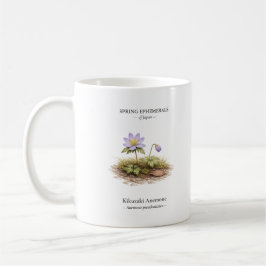Frühlings-Ephemeriden Japans – Kikuzaki Anemone Kaffeetasse
