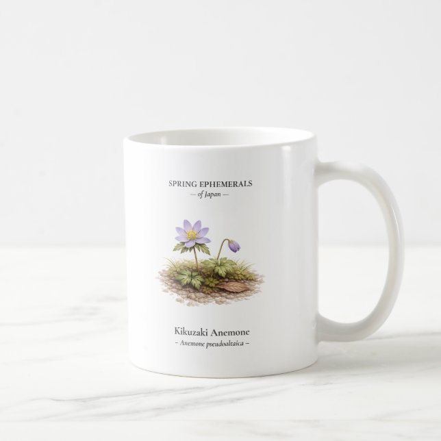 Frühlings-Ephemeriden Japans – Kikuzaki Anemone Kaffeetasse (Rechts)