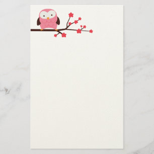 Frühlings-Eule Briefpapier