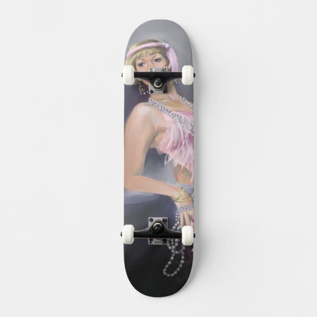 Frühlings-Flapper-Skateboard Skateboard (Vorderseite)