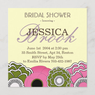 Frühlings-Garten-Brautparty Einladung