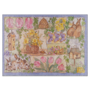 Frühlings-Garten-Glasschneiden-Brett Schneidebrett