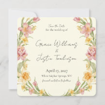 Frühlings-Garten-Narzisse-Save-the-Date-Karte Apri