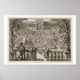 Frühlings-Garten, von "Hortus Floridus", Poster