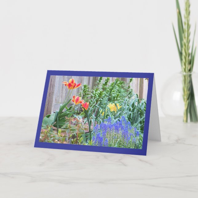 Frühlings-Gartenfarbkarte Karte (Vorderseite)