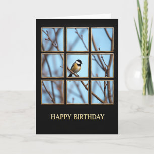 Frühlings-Geburtstags-Vogel-Fensterkarte Karte