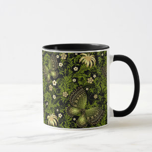 Frühlings Grün-Gold-Muster Tasse