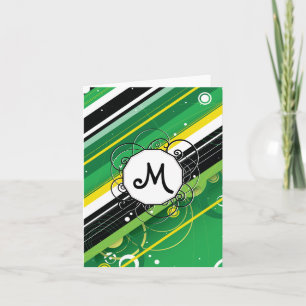 Frühlings-grüne Modern-Retro Streifen mit