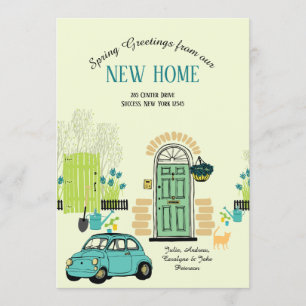 Frühlings-Haustür-bewegliche Mitteilung Einladung