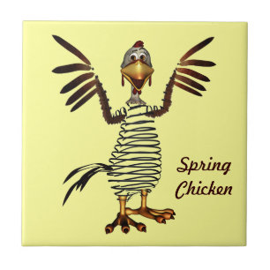 Frühlings-Huhn Fliese