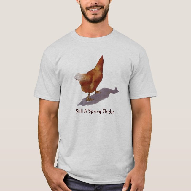 Frühlings-Huhn: Huhn im Öl Pastell, freihändige T-Shirt (Vorderseite)