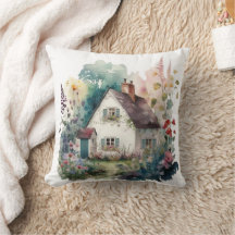 Frühlings-Hütte-Wohngestaltung-Kissen