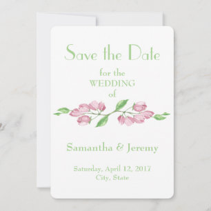 Frühlings-Kirschblüten Blumen Speichern Sie das Da Save The Date