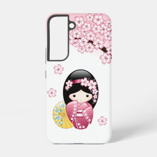 Frühlings-Kokeshi-Puppe - Niedliche japanische Gei Samsung Galaxy Hülle