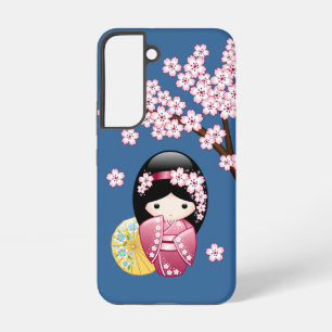 Frühlings-Kokeshi-Puppe - Niedliche japanische Gei Samsung Galaxy Hülle