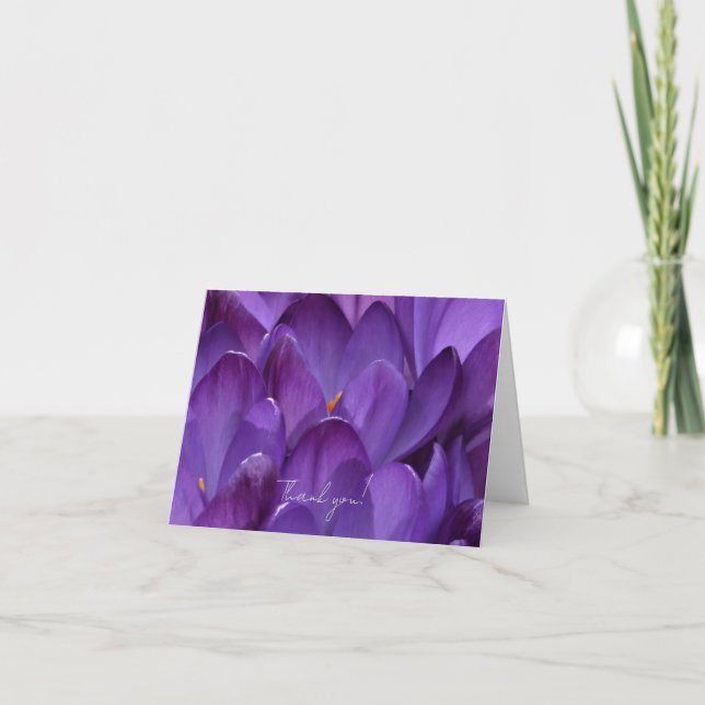 Frühlings-Krokus-Blumenfotografie Dankeskarte (Vorderseite)