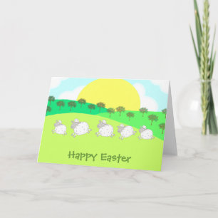 Frühlings-Lämmer Feiertagskarte