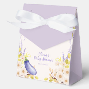 Frühlings-Lavendel-Daisy-Blumen-Aubergine-Baby-Par Geschenkschachtel