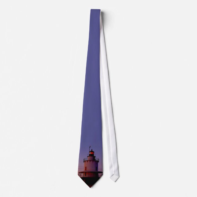 Frühlings-Leisten-Leuchtturm-Krawatte Krawatte (Vorderseite)