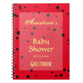 Frühlings-Marienkäfer kopiert BabypartyGuestbook Notizblock