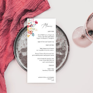 Frühlings-Multi-Color-Menü Menükarte