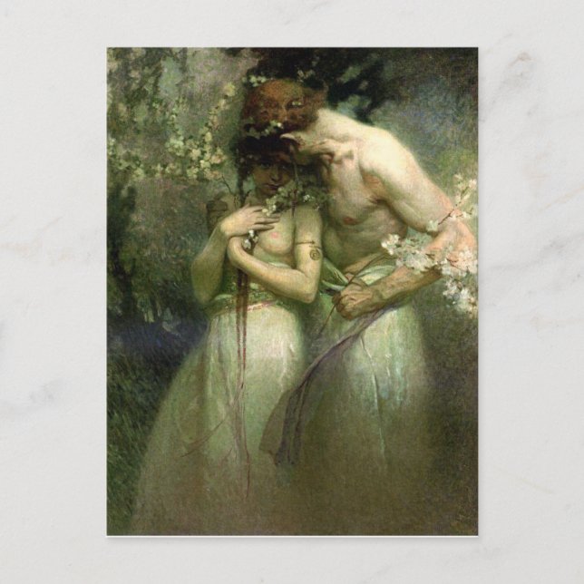 Frühlings-Nacht - Postkarte (Vorderseite)