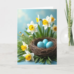 Frühlings-Nest-und-Eier-Karte Karte