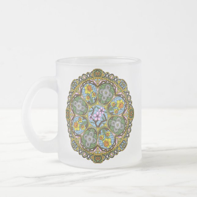 Frühlings-Nouveau-Tasse Mattglastasse (Links)