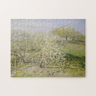 Frühlings-Obstbäume Claude Monets in der Blüt Puzzle