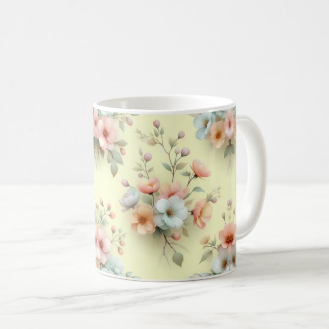 Frühlings-Osterblumen Kaffeetasse (VorderseiteRechts)