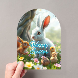Frühlings-Osterhase Acryleinladungen
