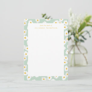 Frühlings-Pastell-Sage-Daisies Personalisierter Sc Mitteilungskarte