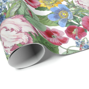 Frühlings-Pfingstrosen Tulpen Blumen Garten Geschenkpapier