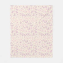 Frühlings-Rosé-Wiesen-Zweige Fleecedecke