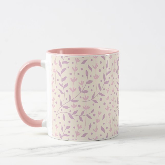 Frühlings-Rosé-Wiesen-Zweige Tasse (Links)