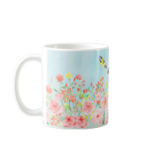 Frühlings-Rosen-Schmetterlinge Watercolor