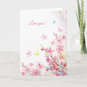 Frühlings-Sakura-Grußkarte Karte
