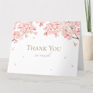 Frühlings-Sakura Japanische Kirschblüten Rosa Dankeskarte
